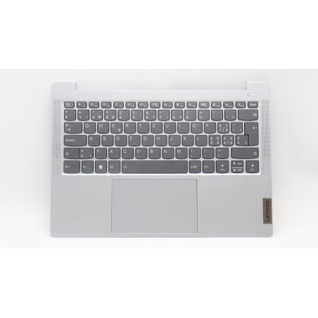 Lenovo 5CB1L10892 Palmrest Top Case con tastiera, Svizzera, Grigio nuvola, Retroilluminazione, Senza lettore di impronte digital