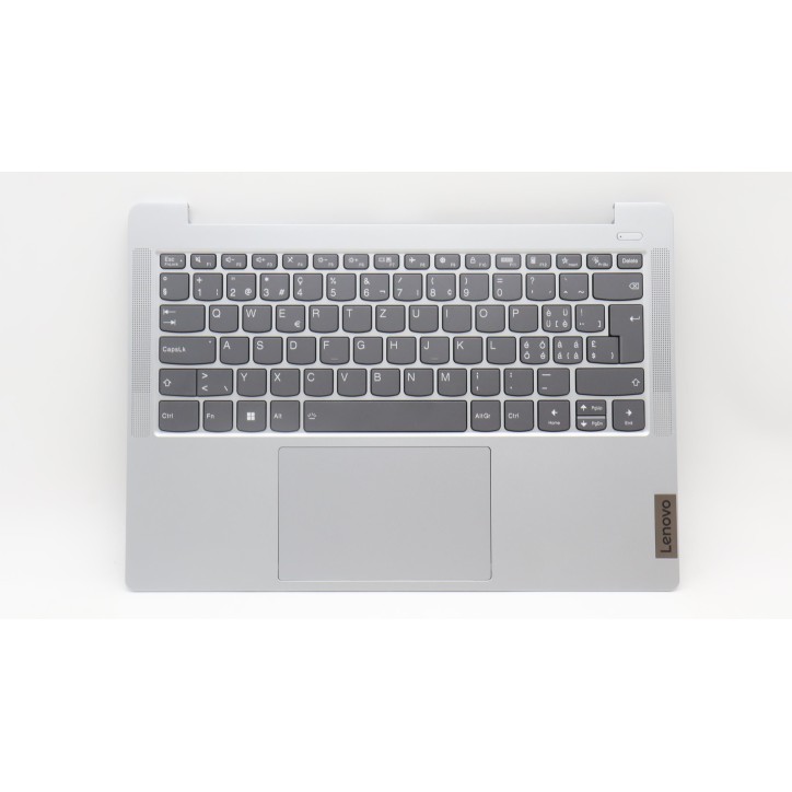 Lenovo 5CB1L10892 Palmrest Top Case con tastiera, Svizzera, Grigio nuvola, Retroilluminazione, Senza lettore di impronte digital