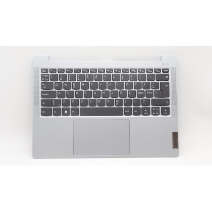 Lenovo 5CB1L10916 Palmrest Top Case con tastiera, Lingue scandinave, Grigio nuvola, Senza_retroilluminazione, Senza lettore di i