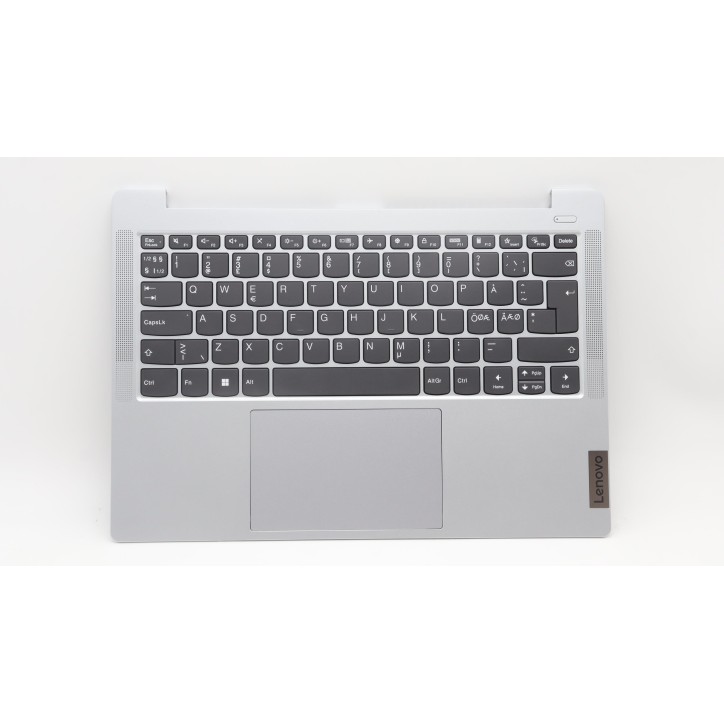 Lenovo 5CB1L10916 Palmrest Top Case con tastiera, Lingue scandinave, Grigio nuvola, Senza_retroilluminazione, Senza lettore di i