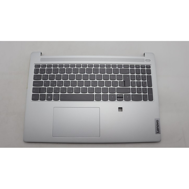 Lenovo 5CB1L11380 Palmrest Top Case con tastiera, Ungherese, Grigio nuvola, Retroilluminazione, Lettore di impronte digitali