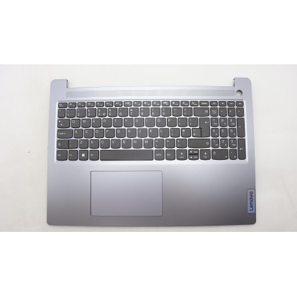 Lenovo 5CB1L14815 Palmrest Top Case con tastiera, Inglese Regno Unito, grigio artico, Senza_retroilluminazione, Lettore di impro