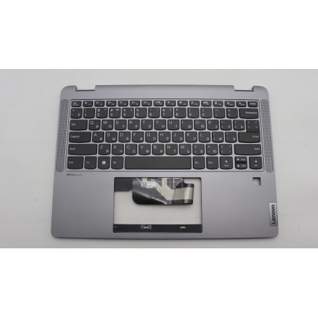 Lenovo 5CB1L30700 Palmrest Top Case con tastiera, Russo, Grigio artico