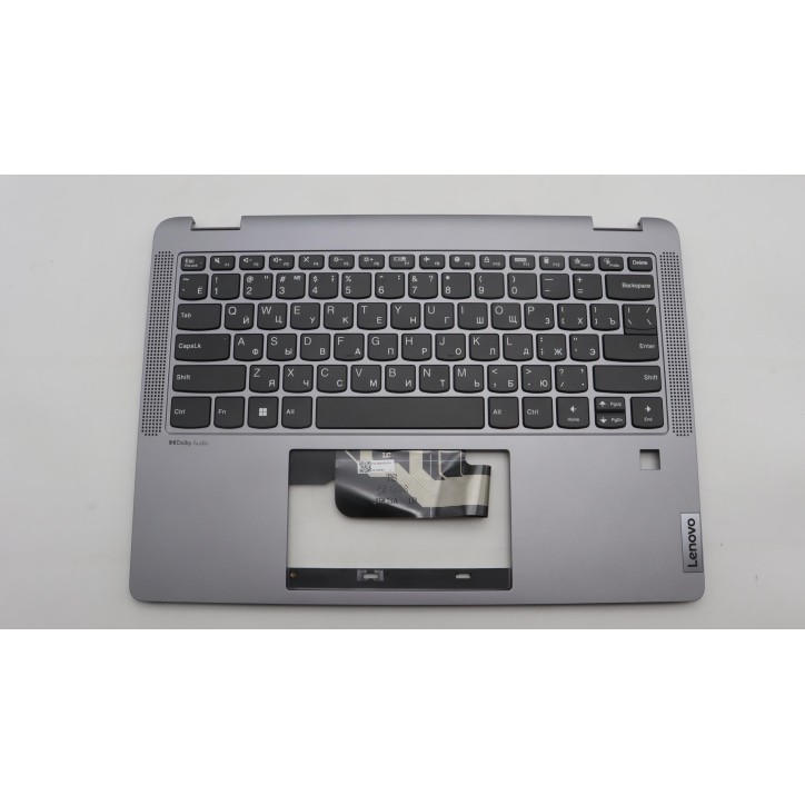 Lenovo 5CB1L30700 Palmrest Top Case con tastiera, Russo, Grigio artico