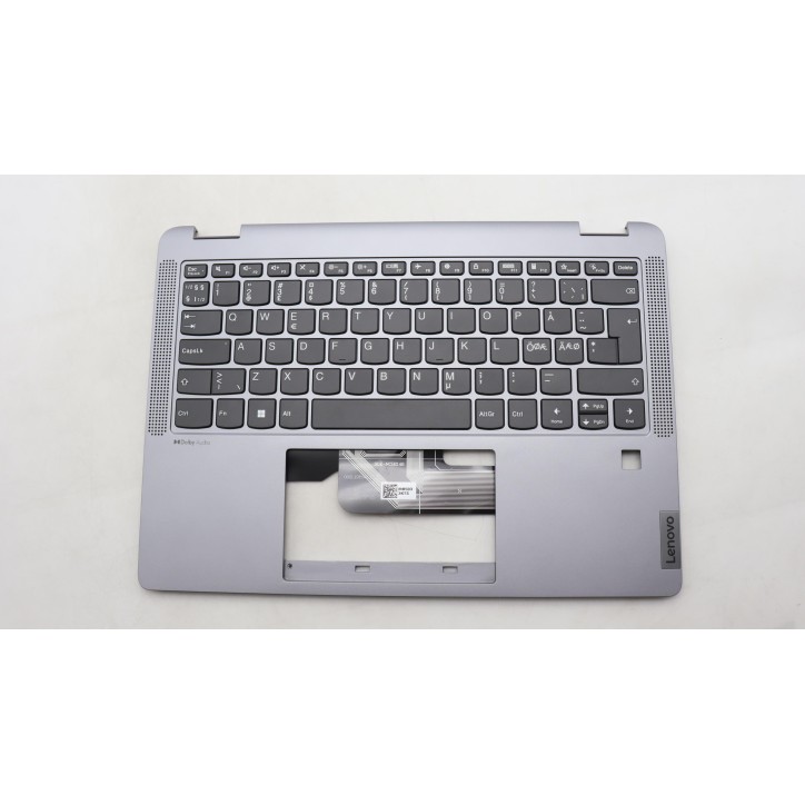 Lenovo 5CB1L30708 Palmrest Top Case con tastiera, Europa del Nord, Grigio artico