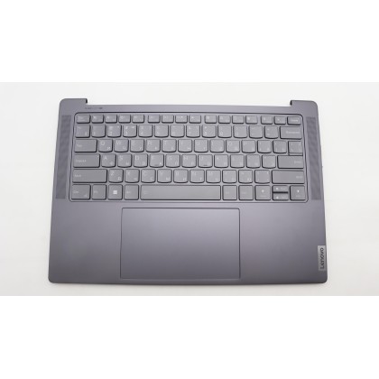Lenovo 5CB1L39457 Palmrest Top Case con tastiera, Russo, Grigio tempesta, con logo Puresight