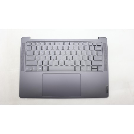 Lenovo 5CB1L39487 Palmrest Top Case con tastiera, Ucraino, grigio tempesta
