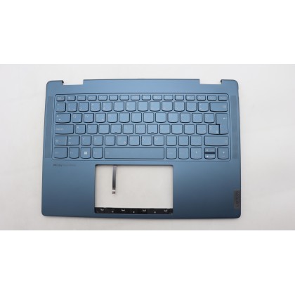 Lenovo 5CB1L40863 Palmrest Top Case con tastiera, Sloveno, Verde acqua, Senza lettore di impronte digitali