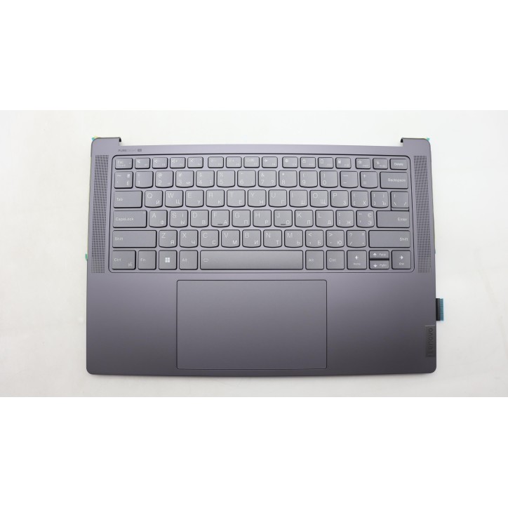 Lenovo 5CB1L49555 Palmrest Top Case con tastiera, Ucraino, grigio tempesta