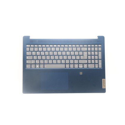 Lenovo 5CB1L50516 Palmrest Top Case con tastiera, Italiano, blu scuro, Retroilluminazione, Lettore di impronte digitali