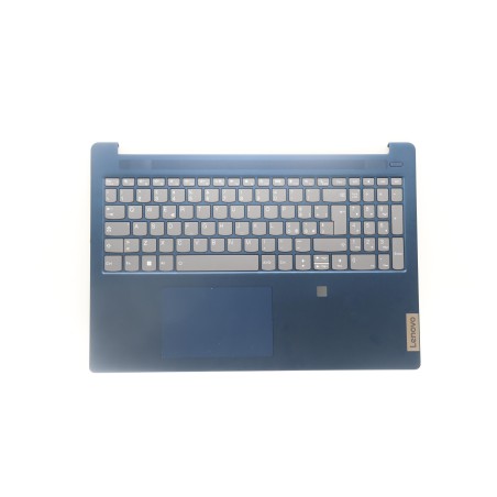 Lenovo 5CB1L50516 Palmrest Top Case con tastiera, Italiano, blu scuro, Retroilluminazione, Lettore di impronte digitali