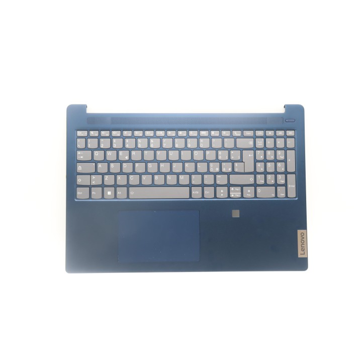 Lenovo 5CB1L50516 Palmrest Top Case con tastiera, Italiano, blu scuro, Retroilluminazione, Lettore di impronte digitali