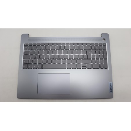 Lenovo 5CB1L51001 Palmrest Top Case con tastiera, Europa del Nord, Grigio artico, Retroilluminazione, Impronta digitale