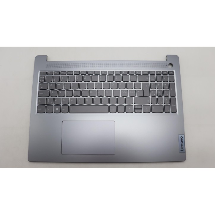 Lenovo 5CB1L51001 Palmrest Top Case con tastiera, Europa del Nord, Grigio artico, Retroilluminazione, Impronta digitale