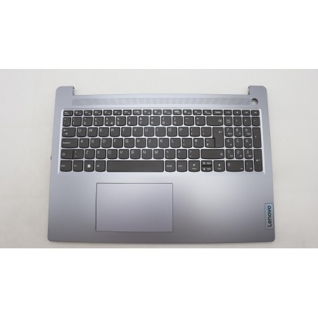 Lenovo 5CB1L52285 Palmrest Top Case con tastiera, Inglese Regno Unito, grigio artico, Senza_retroilluminazione, Lettore di impro
