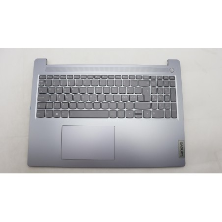 Lenovo 5CB1L53301 Palmrest Top Case con tastiera, Lingue scandinave, grigio artico, Retroilluminazione, Senza lettore di impront