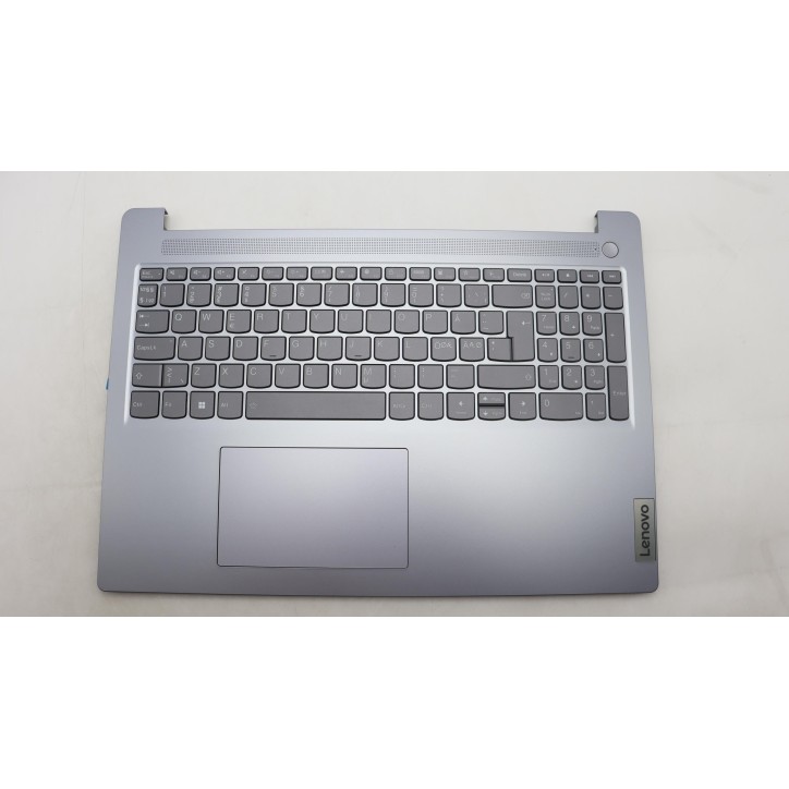 Lenovo 5CB1L53301 Palmrest Top Case con tastiera, Lingue scandinave, grigio artico, Retroilluminazione, Senza lettore di impront