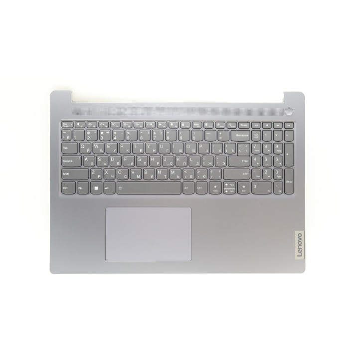 Lenovo 5CB1L53303 Palmrest Top Case con tastiera, Russo, Grigio artico, Retroilluminazione, Senza_lettore di impronte digitali