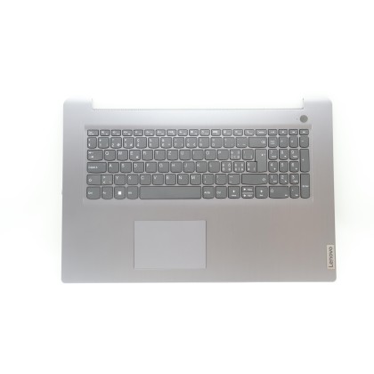 Lenovo 5CB1L55588 Palmrest Top Case con tastiera, Svizzera, grigio artico, Impronta digitale