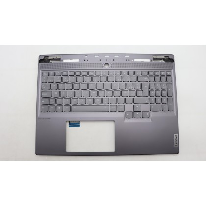 Lenovo 5CB1L68011 Palmrest Top Case con tastiera, Belga, Retroilluminazione RGB, UK
