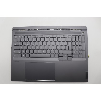 Lenovo 5CB1L68940 Palmrest Top Case con tastiera, Francese (Arabo), grigio tempesta, Retroilluminazione, Lettore di impronte dig