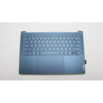 Lenovo 5CB1L80580 Palmrest Top Case con tastiera, Russo, Verde acqua