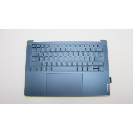 Lenovo 5CB1L80580 Palmrest Top Case con tastiera, Russo, Verde acqua