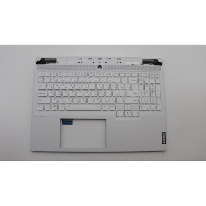 Lenovo 5CB1L87763 Palmrest Top Case con tastiera, Ucraina, Bianco, Retroilluminazione RGB