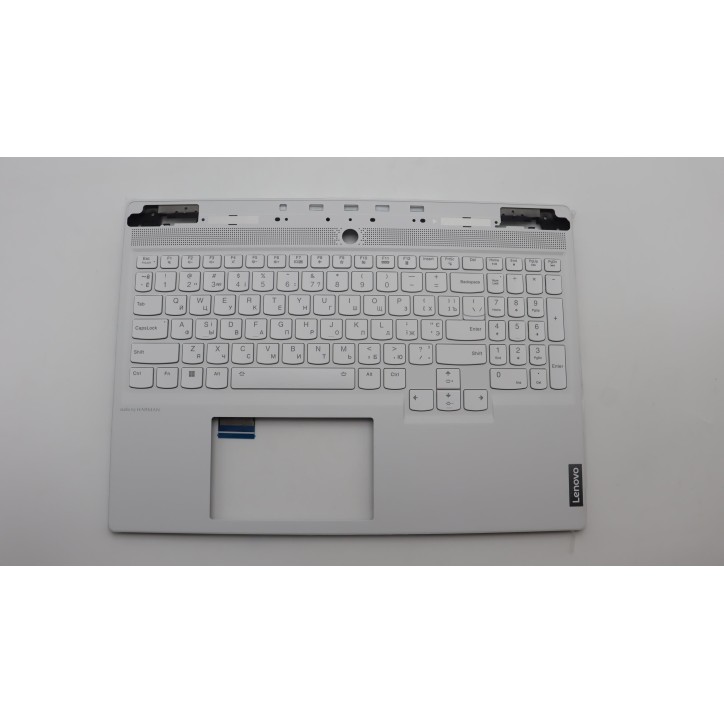 Lenovo 5CB1L87763 Palmrest Top Case con tastiera, Ucraina, Bianco, Retroilluminazione RGB