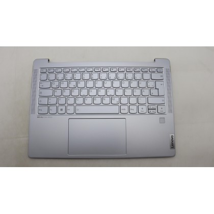 Lenovo 5CB1L88158 Palmrest Top Case con tastiera, Tedesco, Grigio minerale, Impronta digitale