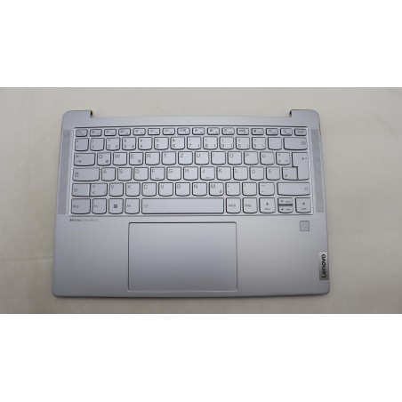 Lenovo 5CB1L88158 Palmrest Top Case con tastiera, Tedesco, Grigio minerale, Impronta digitale