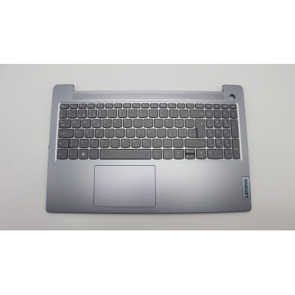 Lenovo 5CB1L99498 Palmrest Top Case con tastiera, Svizzera, Grigio artico, Retroilluminazione, Impronta digitale