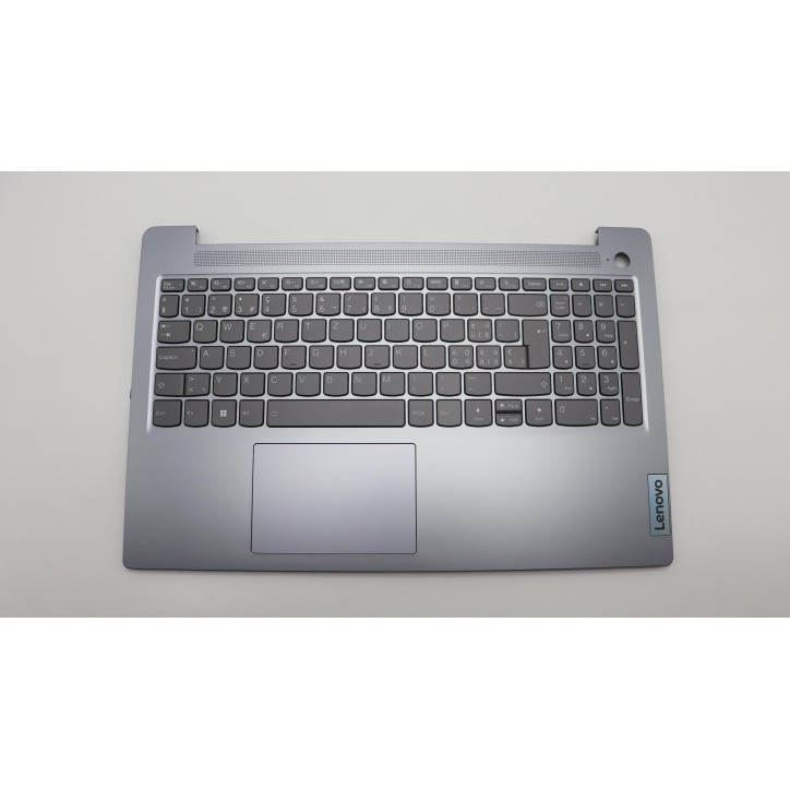 Lenovo 5CB1L99498 Palmrest Top Case con tastiera, Svizzera, Grigio artico, Retroilluminazione, Impronta digitale