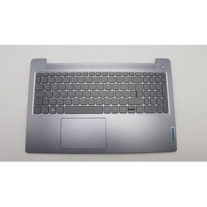 Lenovo 5CB1L99534 Palmrest Top Case con tastiera, Inglese Regno Unito, Grigio artico, Retroilluminazione