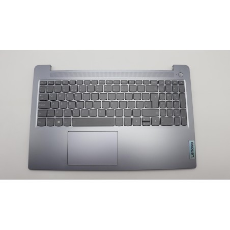 Lenovo 5CB1L99534 Palmrest Top Case con tastiera, Inglese Regno Unito, Grigio artico, Retroilluminazione