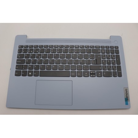 Lenovo 5CB1M36696 Palmrest Top Case con tastiera, Belga, Blu ghiaccio, Senza retroilluminazione, UK