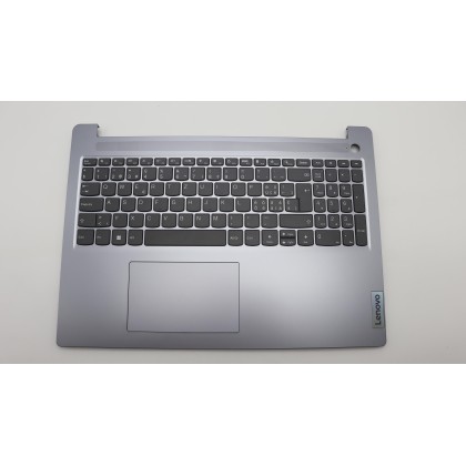 Lenovo 5CB1M46070 Palmrest Top Case con tastiera, Svizzera, Grigio artico, Senza_retroilluminazione, Impronta digitale