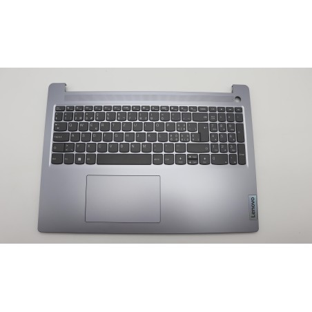 Lenovo 5CB1M46070 Palmrest Top Case con tastiera, Svizzera, Grigio artico, Senza_retroilluminazione, Impronta digitale
