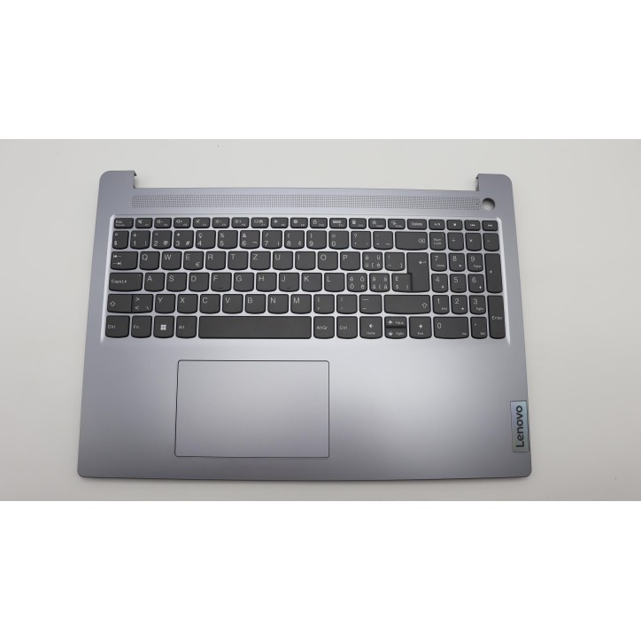 Lenovo 5CB1M46070 Palmrest Top Case con tastiera, Svizzera, Grigio artico, Senza_retroilluminazione, Impronta digitale