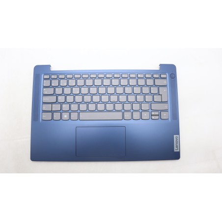Lenovo 5CB1M46332 Palmrest Top Case con tastiera, Belga, blu scuro, Senza lettore di impronte digitali, UK