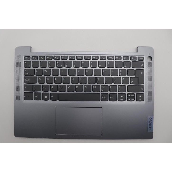 Lenovo 5CB1M46364 Palmrest Top Case con tastiera, Inglese Regno Unito, Grigio artico, Impronta digitale