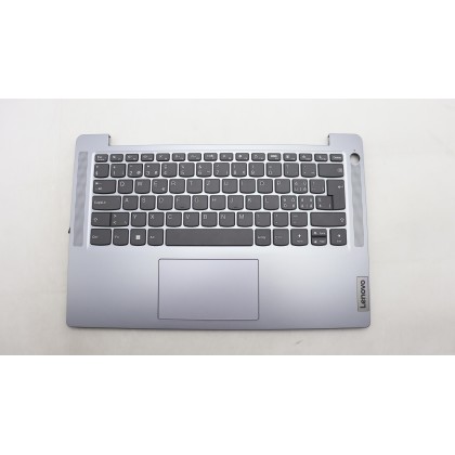 Lenovo 5CB1M46386 Palmrest Top Case con tastiera, Svizzera, Grigio artico, Impronta digitale