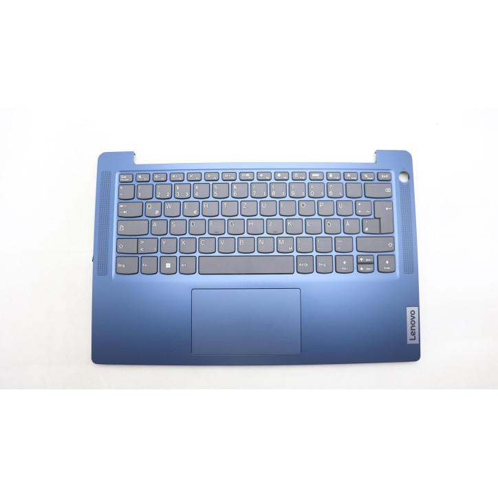Lenovo 5CB1M46548 Palmrest Top Case con tastiera, Tedesco, Blu scuro, Impronta digitale