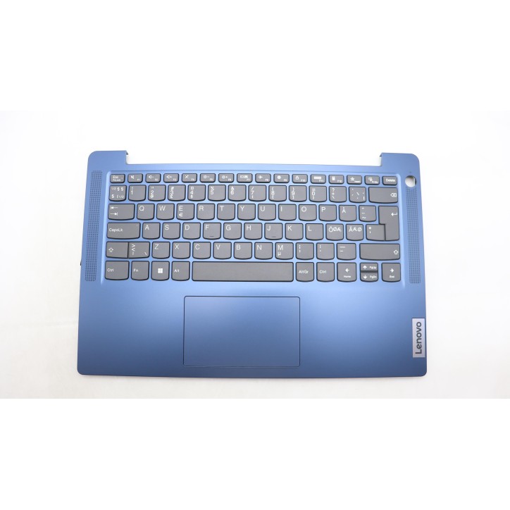 Lenovo 5CB1M46554 Palmrest Top Case con tastiera, Europa del Nord, Blu scuro, Impronta digitale