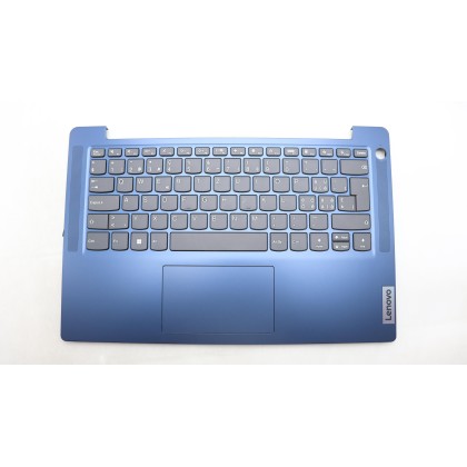 Lenovo 5CB1M46558 Palmrest Top Case con tastiera, Svizzera, Blu scuro, Impronta digitale