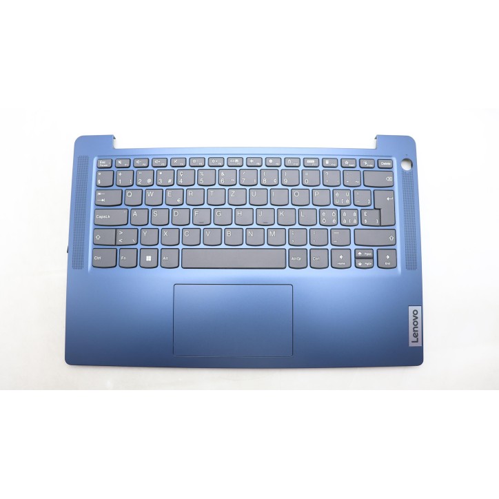 Lenovo 5CB1M46558 Palmrest Top Case con tastiera, Svizzera, Blu scuro, Impronta digitale