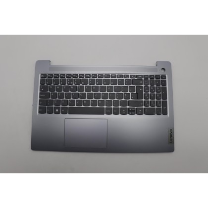 Lenovo 5CB1M47037 Palmrest Top Case con tastiera, Inglese Regno Unito, Grigio artico, Senza_retroilluminazione, Impronta digital