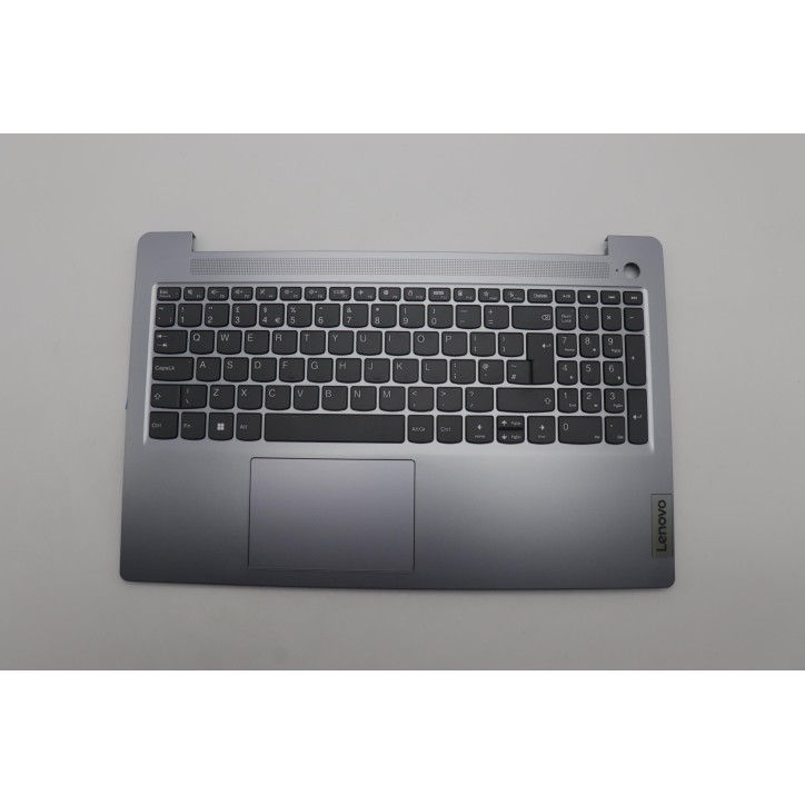 Lenovo 5CB1M47037 Palmrest Top Case con tastiera, Inglese Regno Unito, Grigio artico, Senza_retroilluminazione, Impronta digital