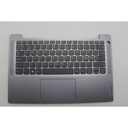 Lenovo 5CB1M47619 Palmrest Top Case con tastiera, Europa del Nord, Grigio artico, Impronta digitale