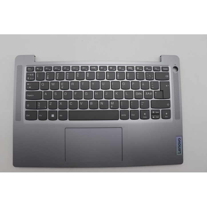 Lenovo 5CB1M47619 Palmrest Top Case con tastiera, Europa del Nord, Grigio artico, Impronta digitale